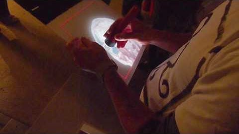 3d annotation on a passive plexiglass screen (Volume Slicing Display at Siggraph Asia 09)