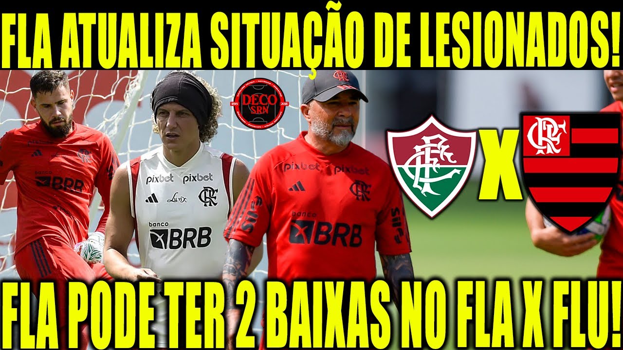 Suspensos e lesionados do Flamengo para o clássico contra o Fluminense