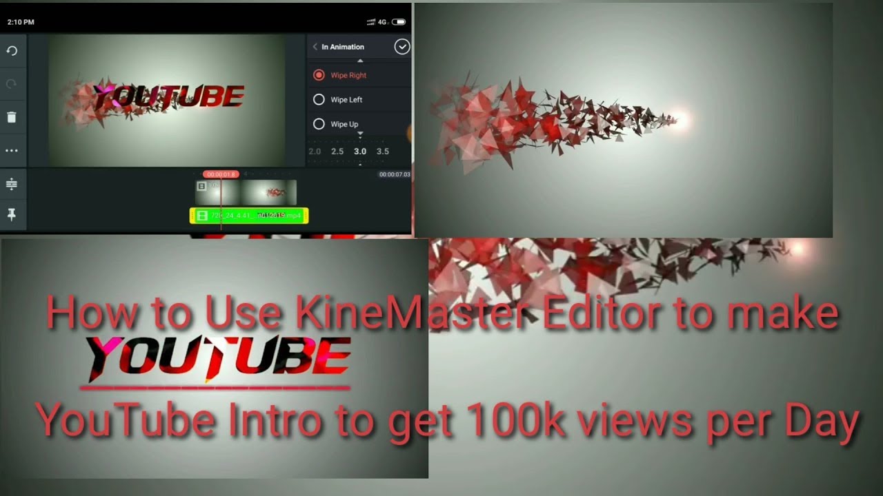 How to Use KINE MASTER Editor Make Your YouTube videos Intro to get ...
