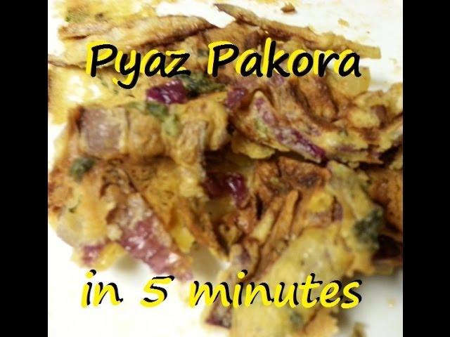 Pakora Pyaz in just 5 minutes.Microwave recipe of Onion Fritters by Chawla