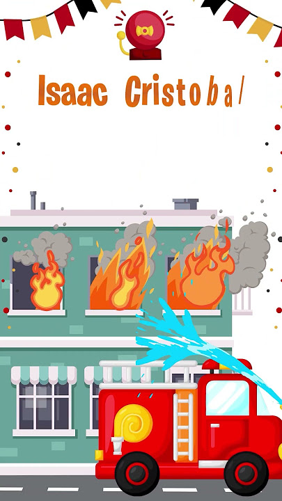 FIREFIGHTER Birthday video INVITATION FIREMAN