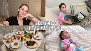Thumbnail for NOITE DO HAMBÚRGUER NA CASA NOVA! 🏠🍔🤎 + Rotina da noite com as meninas