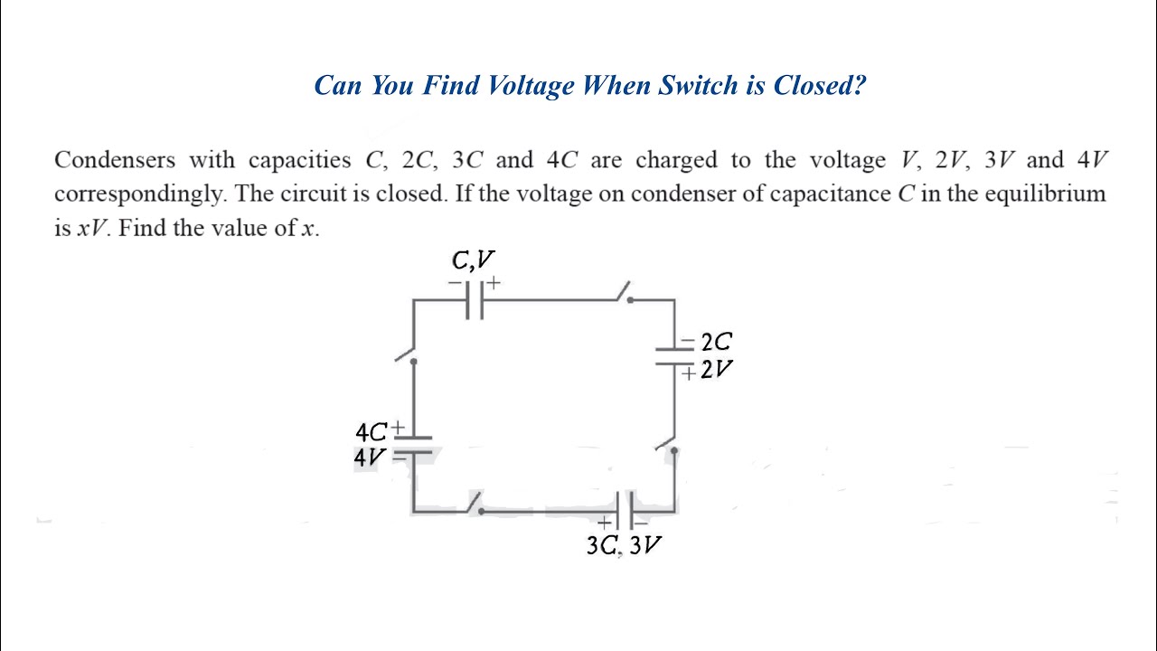 Can You Find the Final Voltage? | Charged Capacitors Puzzle | JEE Physics Challenge