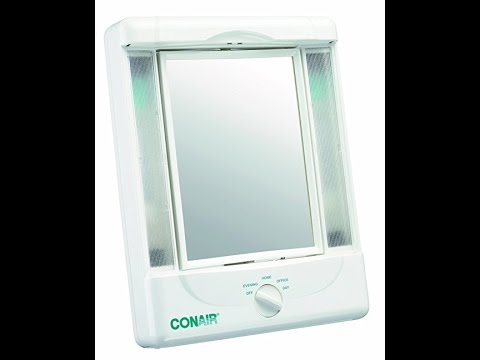 Conair Illumina Collection Two Sided Makeup Mirror with 4 Light Settings