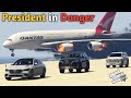 GTA 5 - Presidential Motorcade | Presidential Airplane Emeregency Landing After Engine failure