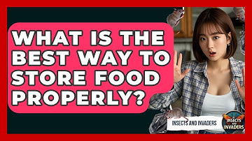 What Is The Best Way To Store Food Properly? - Insects and Invaders
