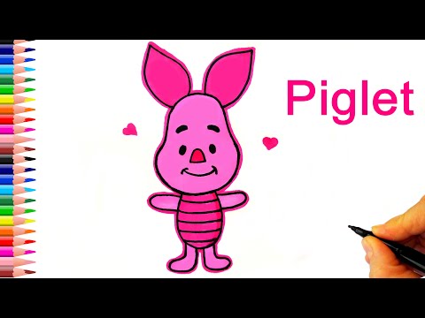 Video: Piglet Nasıl çizilir: Aşamalı Bir Diyagram