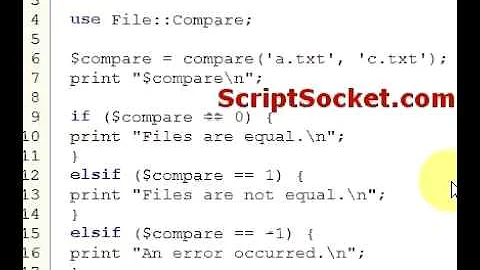 Perl Tutorial 69 - File::Compare - Compare 2 Files Contents