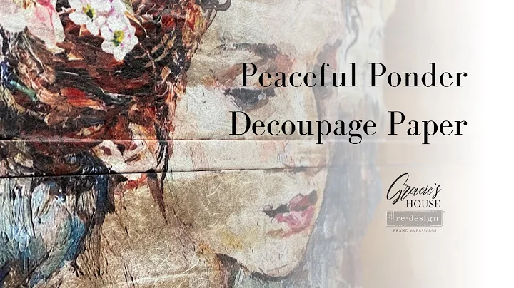 Applying the Peaceful Ponder A1 Decoupage Paper by Redesign with Prima