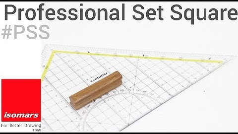 Isomars Professional Set Square With Wooden Handle | PSS | Drafting Ruler