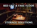 Bed lift & Fake Floor Storage - [Campervan renovations]