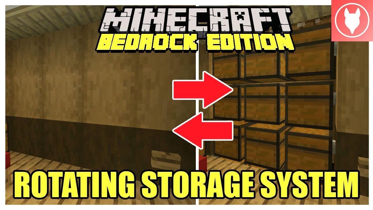 Minecraft Bedrock Rotating Storage System Tutorial ( Xbox / MCPE
