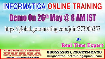 INFORMATICA Online Training in DURGASOFT