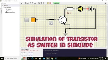How to use transistor as a switch in simulide | simulation of BJT as a switch in simulide