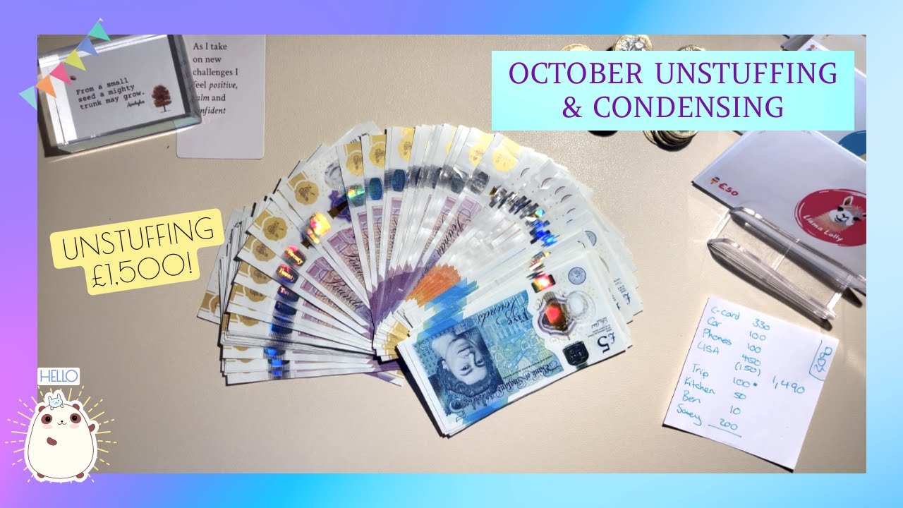 Октябрь: распаковка и ликвидация наличных 😀📈 | Распаковка наличных в Великобритании | Бюджетирование