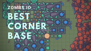 Zombs.io New + Best wave corner base!!! 4 player afk