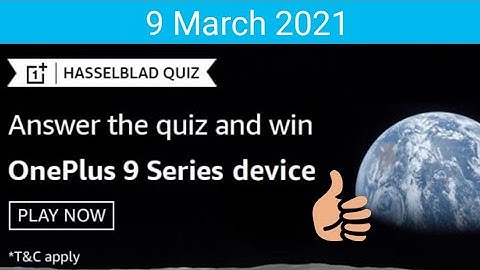 Hasselblad Quiz Answers Amazon | Hasselblad Quiz | OnePlus 9 Series | Amazon Quiz Today