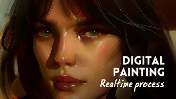 Portrait digital painting in real time (Clip Studio)
