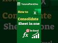 📊 How to Consolidate Multiple Sheets into One #excel #shorts #trending #howto #dataanlysis #viral