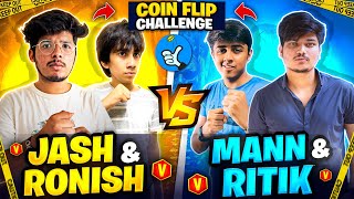 Coin Flip Challenge 🪙😍 Team TSG RITIK vs TEAM TSG JASH 🤩 Who Wins - Garena Free Fire