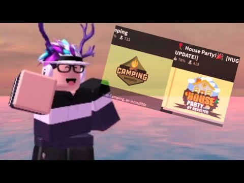 This Game Is Like Camping Playing House Party Roblox Youtube - where is the easter egg in roblox house party