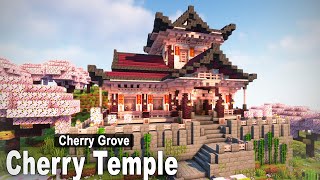 Minecraft: How to build a Cherry Blossom Temple | Tutorial