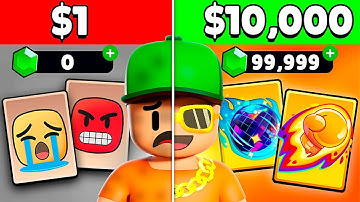$1 vs $10,000 Stumble Guys Account