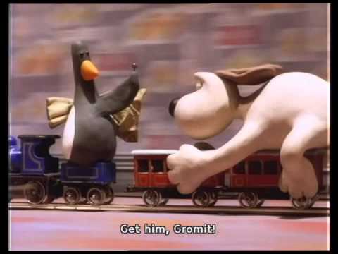 Wallace & Gromit Ep. #2 Wrong Trousers: Train Chase (German with ENG