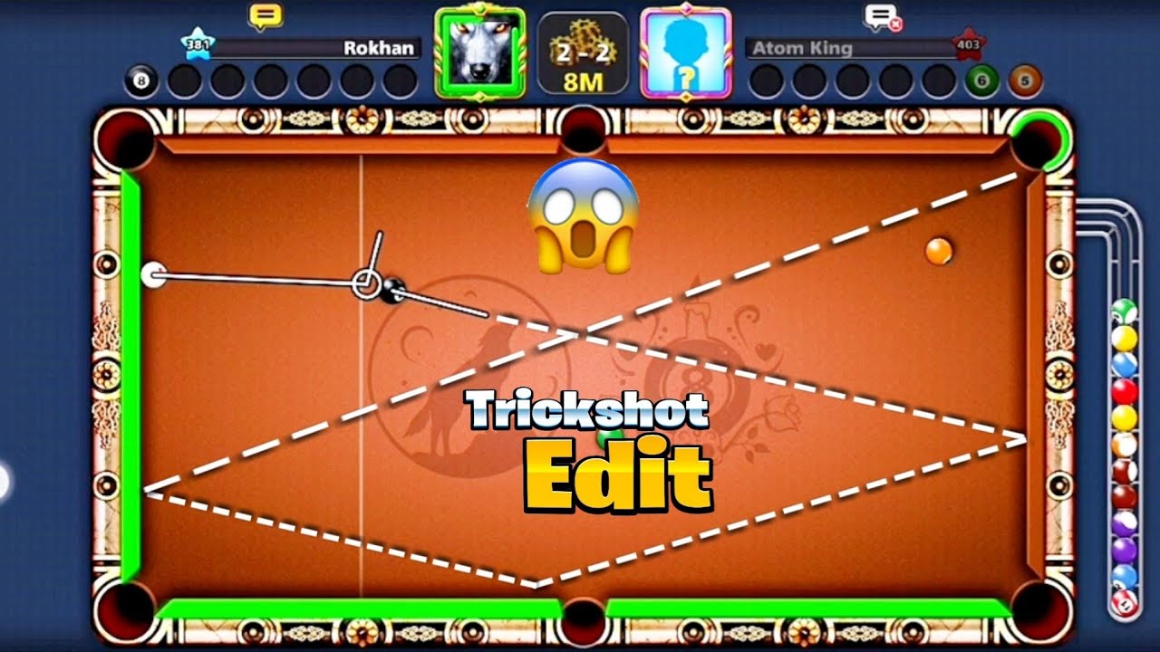 Unbelievable Trick Shots to Pot Black Ball 8 Ball Pool Rome Table Fun