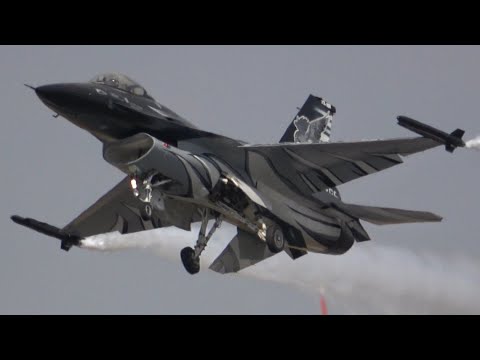 4Kᵁᴴᴰ BAF F-16 "Dark Falcon" Phenomenal Display @ RIAT Fairford