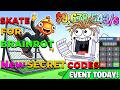 All Working Secret CODES IN SKATE FOR BRAINROT (Fortnite)