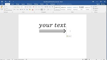 How to insert double rightwards arrow below text or character in word