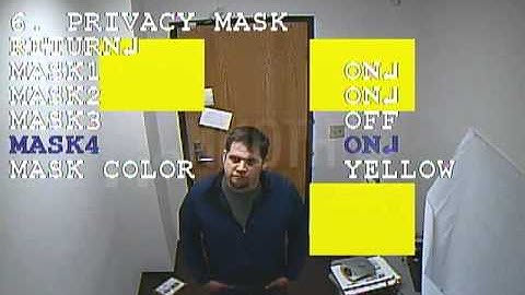 620 TV Line Dome Camera OSD-  Privacy Mask Settings