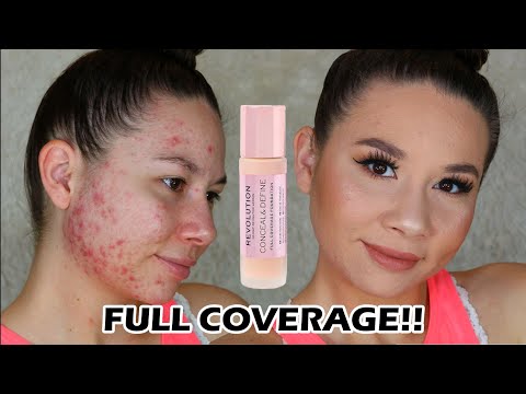 INSANE FULL COVERAGE FOUNDATION! | MAKEUP REVOLUTION Conceal & Define Foundation