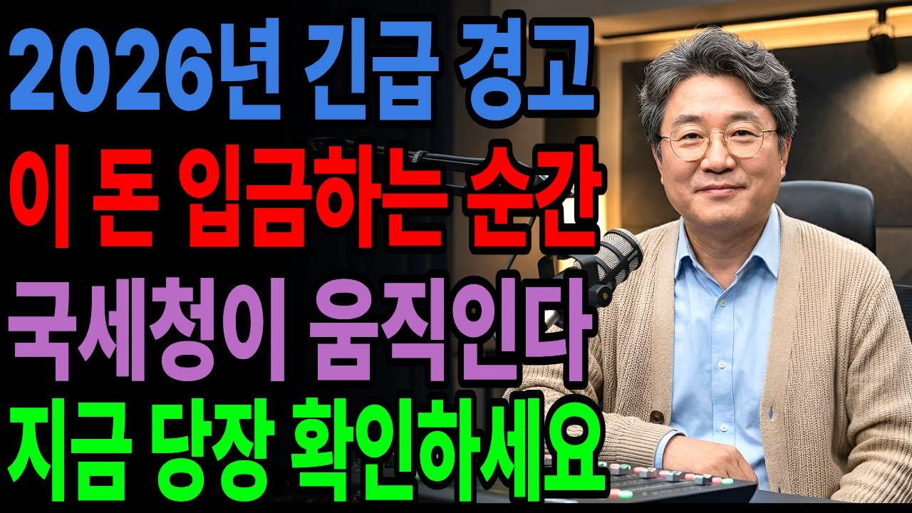 [속보] 2026년 은행 ‘이 기록’ 남으면 100% 세무조사, 현금 입금 시 생활비라고 하면 위험 행동 3가지