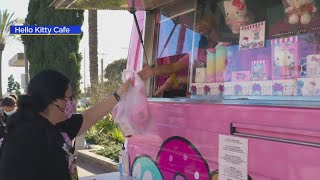 Hello Kitty Café truck stops in downtown Naperville Saturday