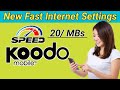 Koodo: How to Change Your Faster Internet Settings