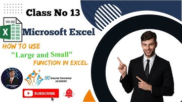 How to use Large and Small Functions in Excel in urdu - Class No.13