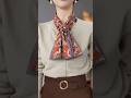 Chic & Vintage: The Double-Layer Scarf Knot Tutorial #fashion #chicstyle #ootd #viral #shorts #scarf
