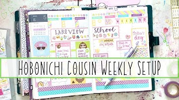 Weekly Set up in my A5 Hobonichi Cousin Avec Planner | Using in Conjunction with Hobonichi Day Free