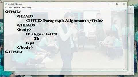 Example of Paragraph Tag of HTML in Nepali by NP Rijal