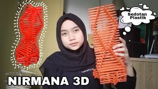 Tutorial Nirmana 3D dari Sedotan / Cara Membuat Nirmana 3D dari Sedotan