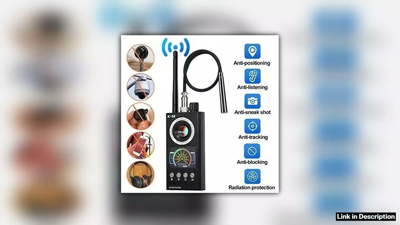 Professional Anti Spy Camera Detector K68 Bug Scanner Security Protection RF Signal Cam Hidden Gadg