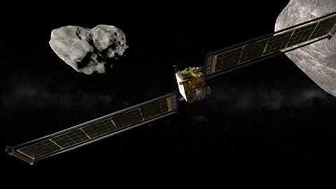 Animation of planned DART probe collision with Dimorphos asteroid