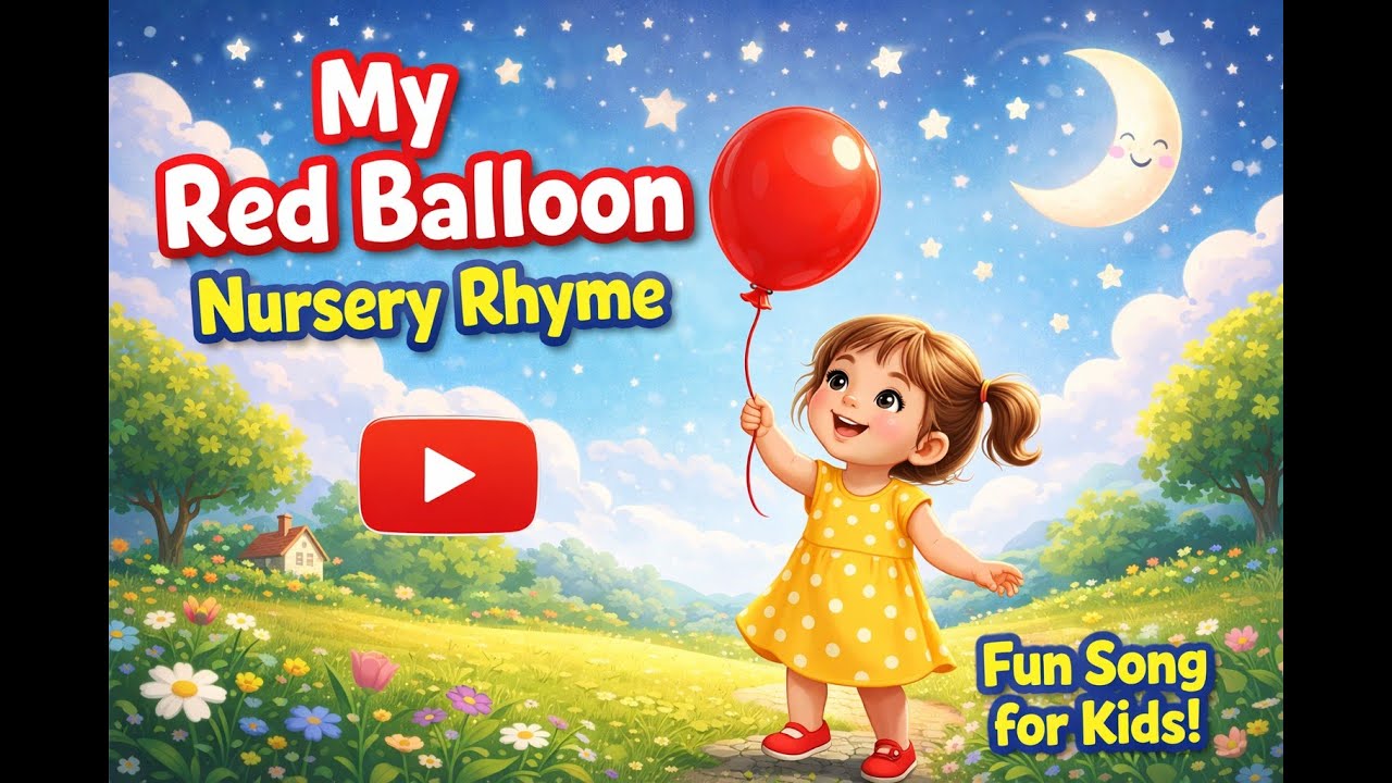 My Red Balloon 🎈 | Nursery Rhyme for Kids | Fun Baby Song | Toddler Learning Video