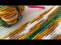 TIĞ İŞİ HALI KAYDIRMAZ ÜZERİNE BATİK İP İLE PASPAS YAPIMI/Making a mat with crochet tie-dye rope