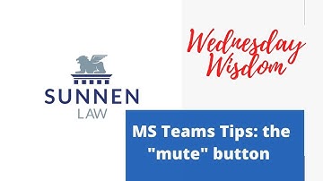 MS Teams Tips and Tricks: the Mute Button!