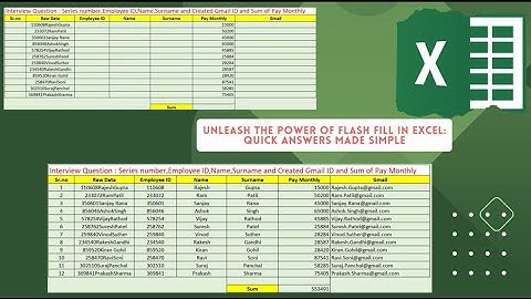Unleash the Power of Flash Fill in Excel: Quick Answers Made Simple.