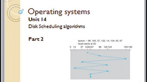 Disk scheduling algorithms