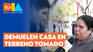 Mujer fue desalojada de departamento tomado y construyó casa en el patio común: Fue demolida |Tu Día